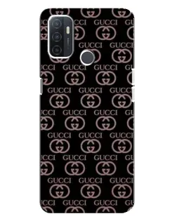 Чехол для OPPO A32 с картинкой «Классическая монограмма Gucci»