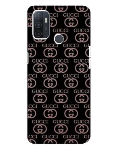 Чехол для OPPO A32 с картинкой «Классическая монограмма Gucci»