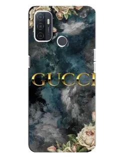 Чехол для OPPO A32 с картинкой «Абстрактные цветы Gucci»