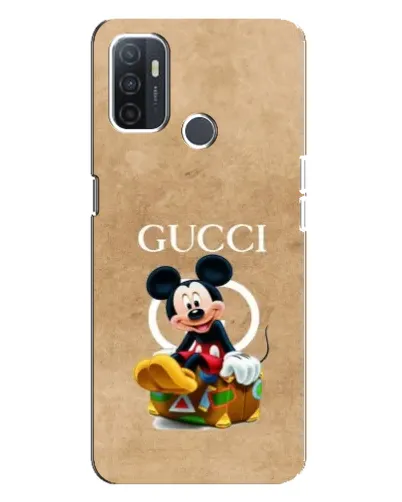 Чехол для OPPO A32 с картинкой «Микки Маус Gucci — крафт»
