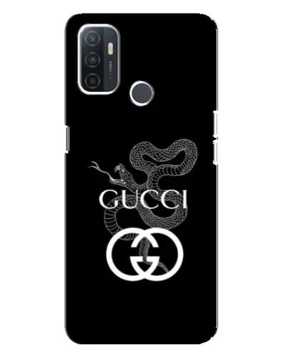 Чехол для OPPO A32 с картинкой «Gucci — серебряная змея»