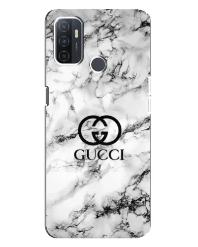 Чехол для OPPO A32 с картинкой «Gucci — мраморный шик»