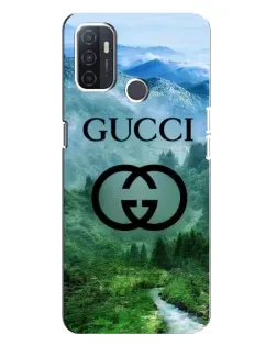 Чехол для OPPO A32 с картинкой «Gucci — горный пейзаж»