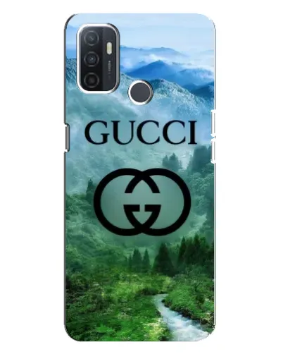 Чехол для OPPO A32 с картинкой «Gucci — горный пейзаж»