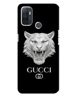 Чохол для OPPO A32 з картинкою «Gucci — срібний лев» Чохол для OPPO A32 з картинкою «Gucci — срібний лев»