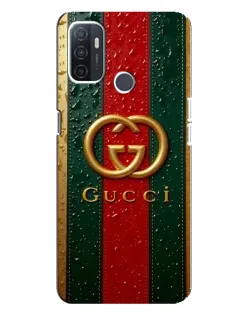 Чохол для OPPO A32 з картинкою «Gucci — фірмова смуга та золото» Чохол для OPPO A32 з картинкою «Gucci — фірмова смуга та золото»