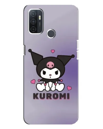 Чехол для OPPO A32 с картинкой «Kuromi — фиолетовый арт»