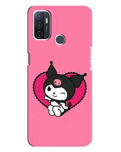 Чехол для OPPO A32 с картинкой «Kuromi — любовь в сердце»