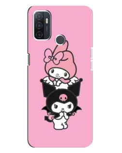 Чехол для OPPO A32 с картинкой «My Melody и Kuromi»