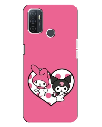 Чехол для OPPO A32 с картинкой «Kuromi и My Melody»
