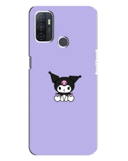 Чехол для OPPO A32 с картинкой «Kuromi — фиолетовый минимализм»