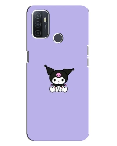 Чехол для OPPO A32 с картинкой «Kuromi — фиолетовый минимализм»