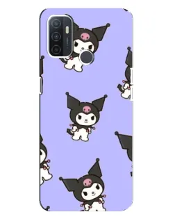 Чехол для OPPO A32 с картинкой «Паттерн с Kuromi»