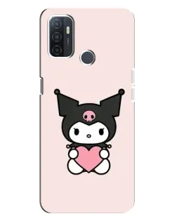 Чехол для OPPO A32 с картинкой «Kuromi и сердце»