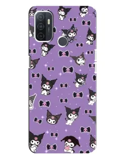Чехол для OPPO A32 с картинкой «Kuromi — паттерн»