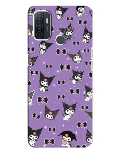 Чехол для OPPO A32 с картинкой «Kuromi — паттерн»