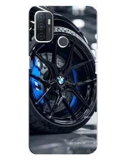 Чехол для OPPO A32 с картинкой «Колесо BMW вблизи»