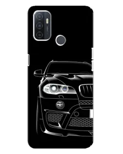 Чехол для OPPO A32 с картинкой «Темный силуэт BMW»