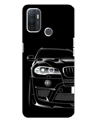 Чехол для OPPO A32 с картинкой «Темный силуэт BMW»