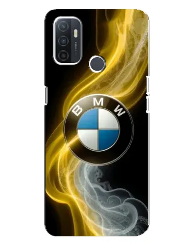 Чехол для OPPO A32 с картинкой «Золотистый дым BMW»