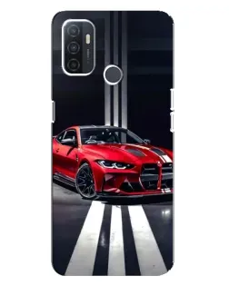 Чехол для OPPO A32 с картинкой «Красная BMW на дороге»