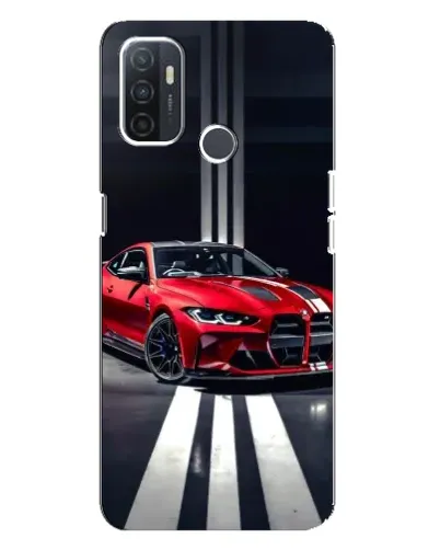 Чехол для OPPO A32 с картинкой «Красная BMW на дороге»
