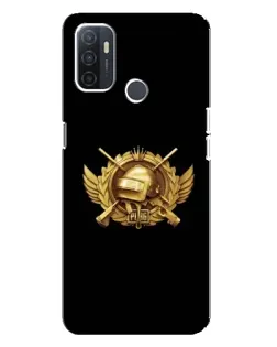 Чехол для OPPO A32 с картинкой «PUBG — оранжевый градиент»