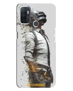 Чехол для OPPO A32 с картинкой «PUBG — боец в пыли»
