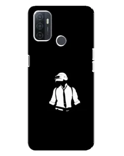 Чехол для OPPO A32 с картинкой «PUBG — белый шлем»