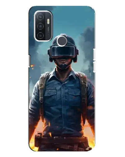 Чехол для OPPO A32 с картинкой «PUBG — реалистичный герой»
