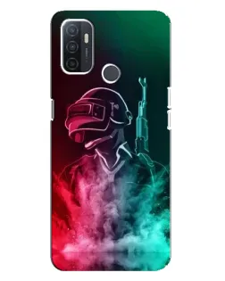 Чехол для OPPO A32 с картинкой «PUBG — огненный воин»