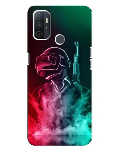 Чехол для OPPO A32 с картинкой «PUBG — огненный воин»