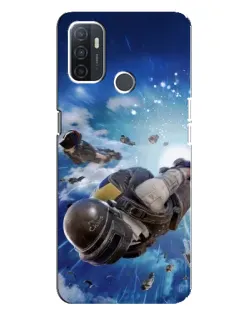 Чехол для OPPO A32 с картинкой «Десант PUBG — прыжок»