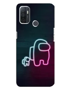 Чохол для OPPO A32 з картинкою «Among Us неон-арт»