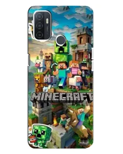 Чехол для OPPO A32 с картинкой «Замок Minecraft»