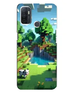 Чехол для OPPO A32 с картинкой «Minecraft летний день»