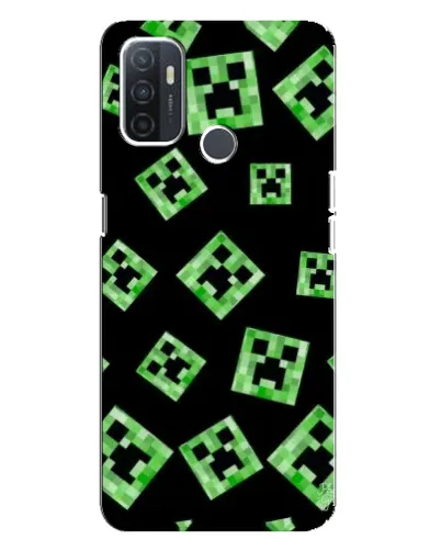 Чехол для OPPO A32 с картинкой «Паттерн с криперами» Чехол для OPPO A32 с картинкой «Паттерн с криперами»