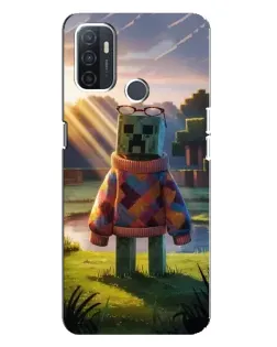 Чехол для OPPO A32 с картинкой «Крипер в свитере»