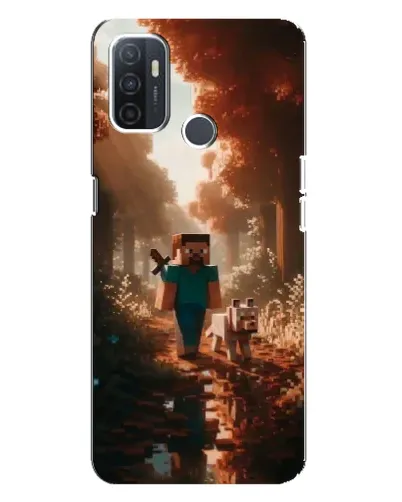 Чехол для OPPO A32 с картинкой «Стив в лесу» Чехол для OPPO A32 с картинкой «Стив в лесу»