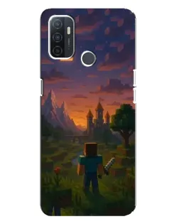 Чехол для OPPO A32 с картинкой «Стив у башни»