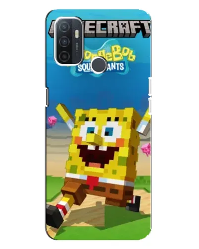 Чохол для OPPO A32 з картинкою «Губка Боб Minecraft» Чохол для OPPO A32 з картинкою «Губка Боб Minecraft»
