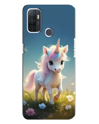 Чехол для OPPO A32 с картинкой «Единорог на поляне»