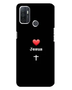 Чохол для OPPO A32 з картинкою «Серце - Jesus»