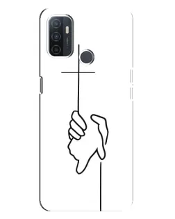 Чохол для OPPO A32 з картинкою «Рука тримає»