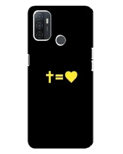 Чохол для OPPO A32 з картинкою «Серце та Хрест»