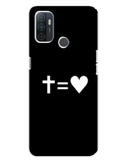 Чохол для OPPO A32 з картинкою «Хрест та Серце»