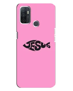 Чохол для OPPO A32 з картинкою «Рожевий символ Jesus»