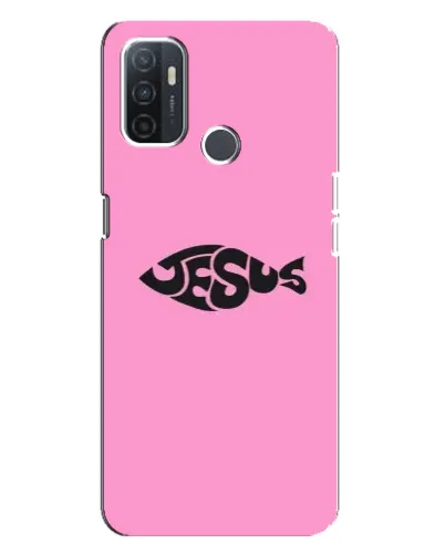 Чохол для OPPO A32 з картинкою «Рожевий символ Jesus»