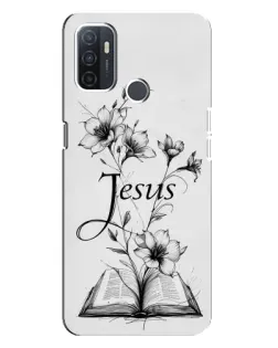 Чохол для OPPO A32 з картинкою «Квіти та Біблія»