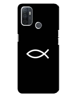 Чехол для OPPO A32 с картинкой «Символ рыбы Jesus»
